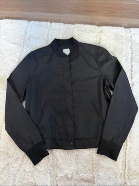 Halogen Classic Black Bomber Jacket